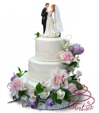 свадебный торт Вальс цветов