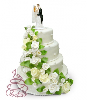 Свадебный торт на заказ Водопад роз