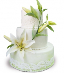 Свадебный торт Белая лилия