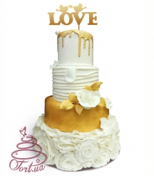 Свадебный торт Золотой