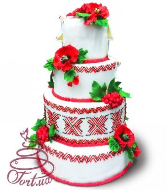 Весільний торт в Києві «Український»