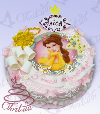 Детский торт Принцесса Бель