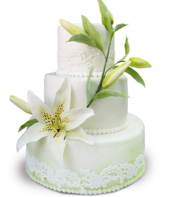 Свадебный торт в Киеве Белая лилия