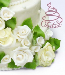 Свадебный торт Водопад роз 