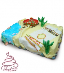 Торт на заказ "Вокруг света. Мексика"