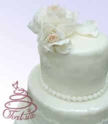 Свадебный торт Английский с кружевами